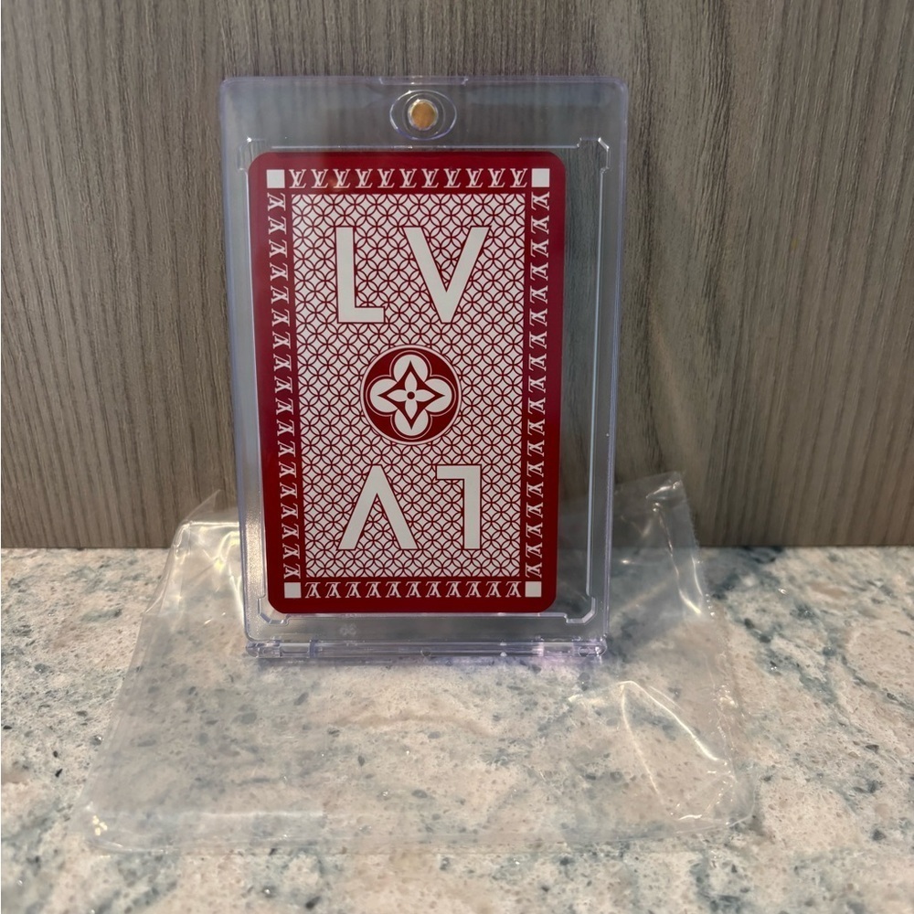 Authentic Louis Vuitton LV Playing Card in Case - 5 Of Diamonds